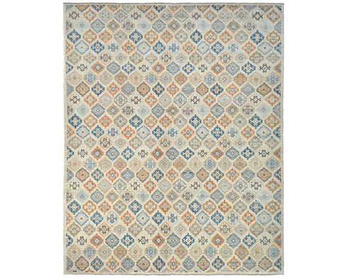 9X11'4 Beige Aryana Afghan Hand Knotted Veg Dye Wool Are Rug